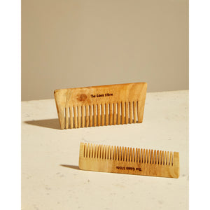 Travel Friendly Neem Wood Combs - Pack of 2